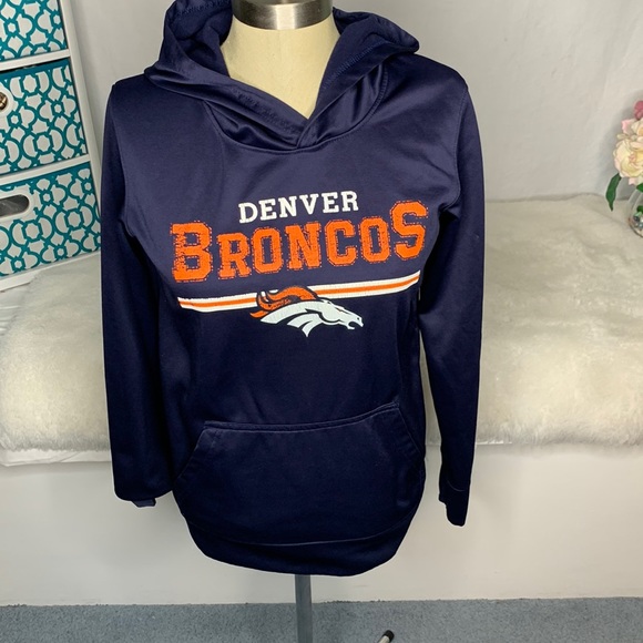🔥 Youth Denver Broncos Hoodie size Large for boys or girls L(14/16) - Picture 4 of 11